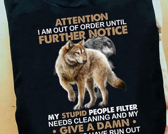 Wolf Grafik T-Shirt: Lustiger Tier Druck