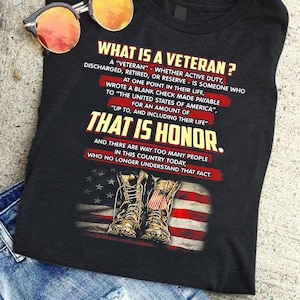Honor Veteran T-Shirt: Military Gift