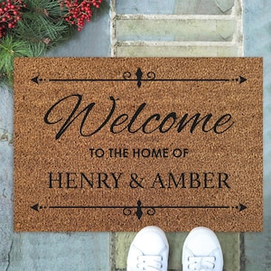 Personalized Custom Doormat | New Home Gift | Housewarming Gift | Personalized Gift | Welcome Doormat | Custom Name Doormat | Wedding Gift