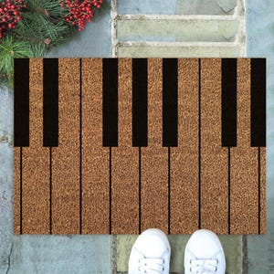 Piano Design Mat | Front Door Mat | Coir Mat | Art Doormat | Housewarming Gift | Welcome Rug | Home Decor Mat | Front Door Decor