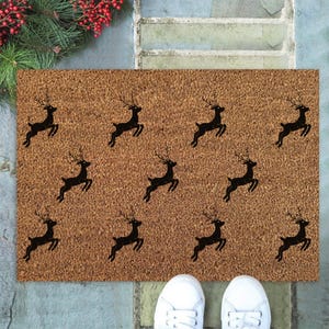 Welcome Doormat Deer | Christmas Gift | Front Door Mat | Housewarming Gift | New Home Gift | Outdoor Mat | Welcome Mat Funny | Wedding Gift
