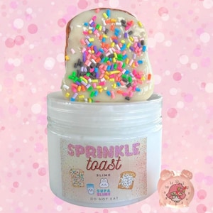 Streuen Sie Toast Schleim DIY Kit DIY - dicker und glänzender Schleim, Streusel, Ton, mehrfarbiger süßer Schleim, Geburtstagsgeschenk für Kinder sie ihn