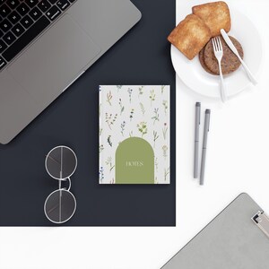 Journal floral rigide | Carnet de notes pour les amoureux des plantes | Cadeau pour écrivains, passionnés de nature, étudiants, prendre soin de soi, pleine conscience