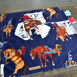 Western Cowboy Baby SECURITY Broncs Rodeo Minky