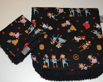 Western Baby Burp Cloth washcloth set Chenille