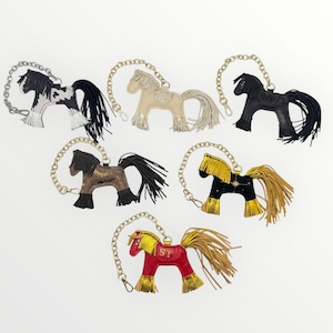 Bag Charm Horse – Leather Accessories, Lucky Charm, Personalized Keyring, Custom Purse Charm, Gift For Women, Keychain Christmas Ornament