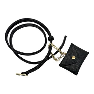 Mini Kette Brieftasche • Handgefertigter Ledergürtel • Jubiläum Geschenk • Dünner Gürtel • Reise-Accessoire • Geschenk für Frauen • Mode-Accessoire