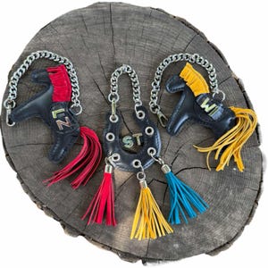 Personalised Horse Keychain, Cute Leather Bag Charm, Backpack Accessory, Lucky Purse Decor, Christmas or Birthday Gift for Her or Girlfriend