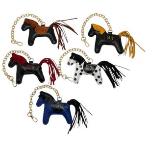 Horse Bag Charm – Leather Purse or Car Charm, Backpack Accessory, Lucky Keychain, Gift for Women, Christmas Ornament, Personalized Keyring