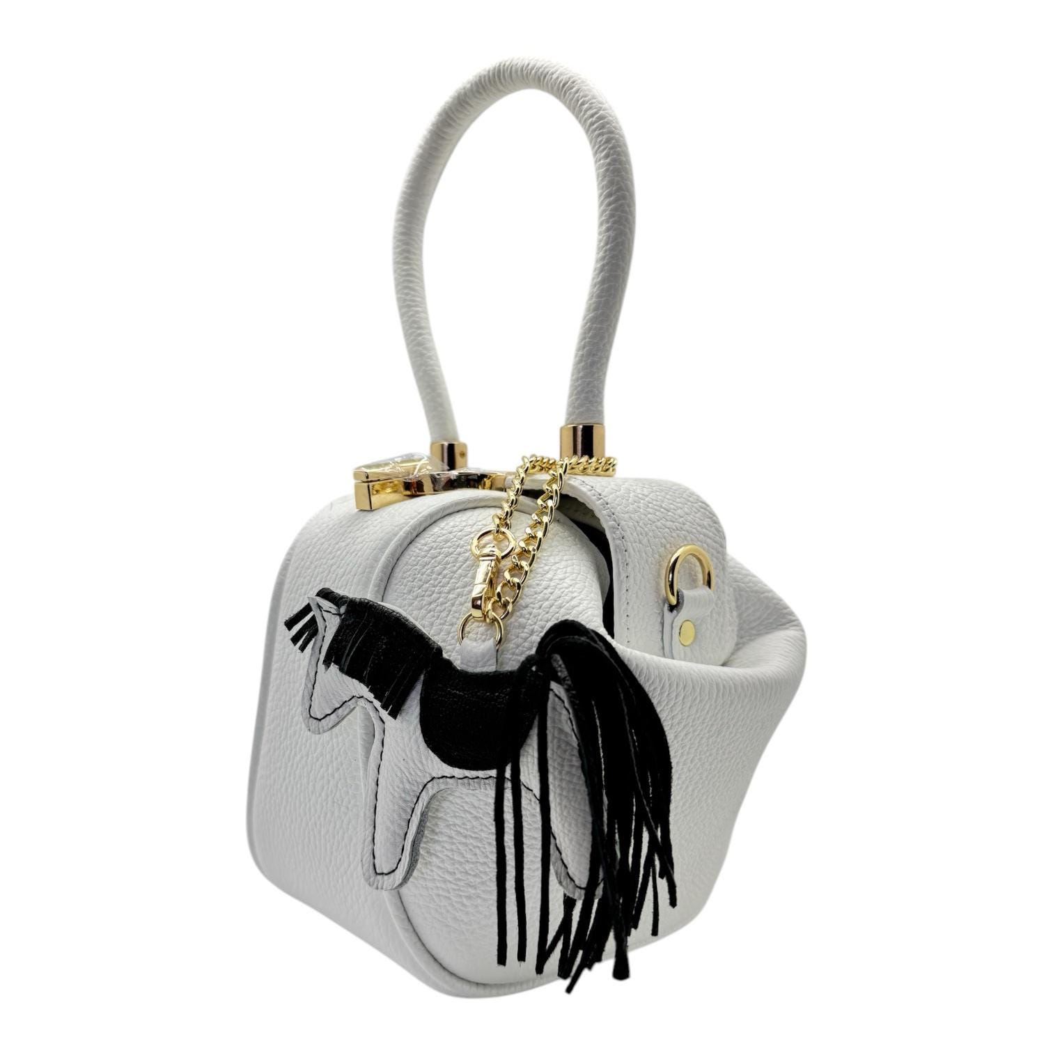 Charms Cavallo In Vera Pelle Per Borse