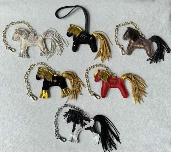 Bag Charm Horse – Leather Accessories, Personalized Keyring, Custom Keychain