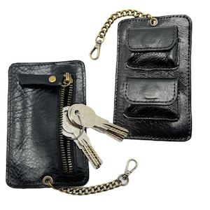 Personalisierter Leder Schlüsselanhänger, Reise-Accessoires, Taschen Schlüsselanhänger, Mini Geldbörse, Geldbörse, Kartenhalter, Geldhalter, Schlüsseletui, Geschenk für ihn