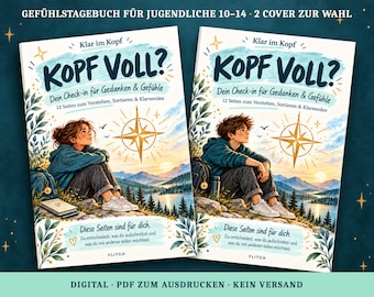 Gefühlstagebuch für Teenager, Jugendliche und ältere Kinder 10–14, Gefühle Journal mit Gefühlsrad, PDF A4 Deutsch