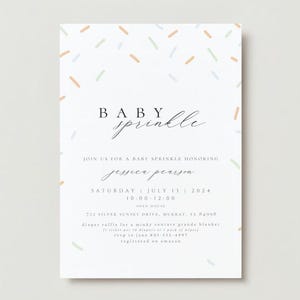 Baby Sprinkle Baby Shower Invitation / Baby Shower Invitation