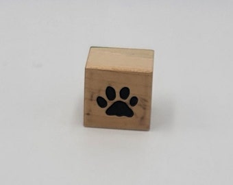 PSX Small Single Simple Paw Print Animal Rubber Stamp Rare