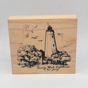 Sandy Hook Lighthouse New Jersey PSX Rubber Stamp