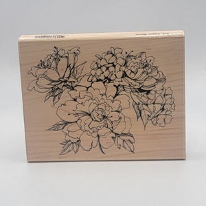 Sketchy Blooms Rubber Stamp watercolor flowers nature garden