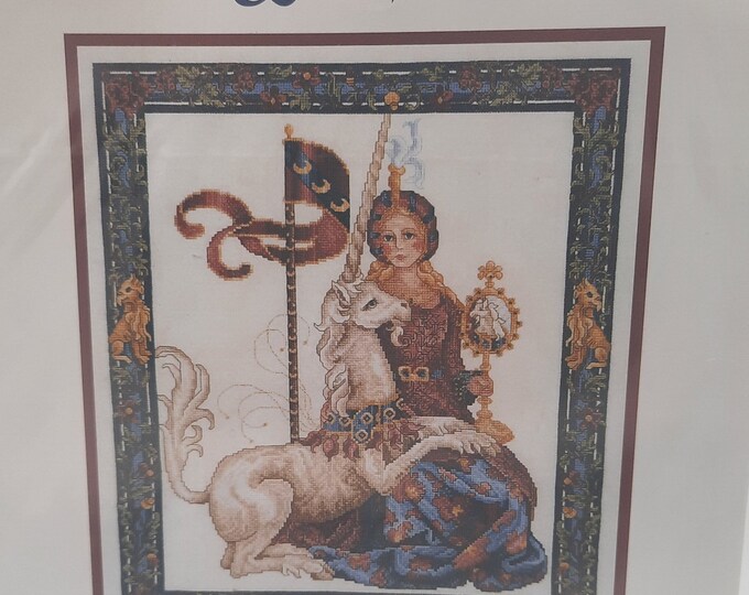 The Maiden and the Unicorn Medieval Counted Cross Stitch Pattern Etsy