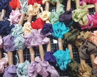 Sample Sale Grab Bag Collection set of 10 Shabby Chic Vintage RIBBON crinkled seam binding - 20 yards