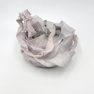 Tender Waiting Shabby Chic RIBBON crinkled vintage seam binding - 4 yards