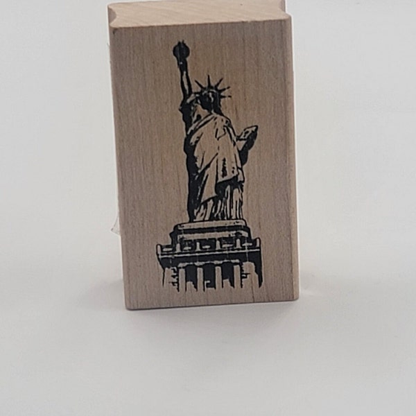 Statue of Liberty Ellis Island United States of America Rubber Stamp USA Holiday