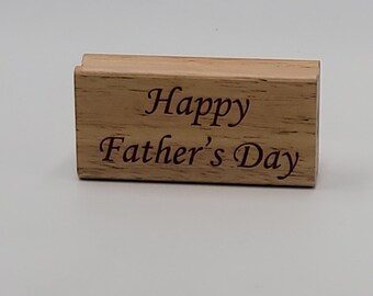 Happy Father's Day saying font Rubber Stamp holiday