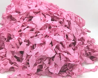 Pretty Pink Passion Shabby Chic Vintage Rustic RIBBON crinkled Spring Color seam binding - 4 yards Rayon