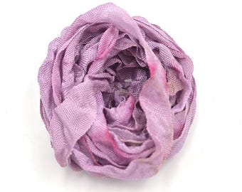 Tender Vintage Violets Shabby Chic RIBBON crinkled vintage seam binding - 4 yards
