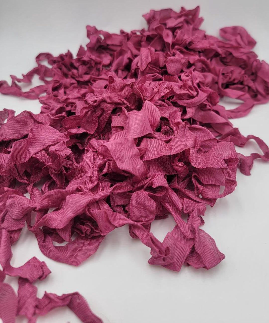 Rustic Pink Ribbon Sunset Rose Pink Shabby Chic Vintage Rustic RIBBON Crumbled Style Seam ...