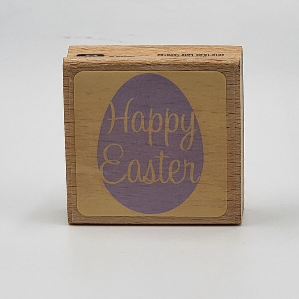 Happy Easter Egg Rubber Stamp Spring Holiday