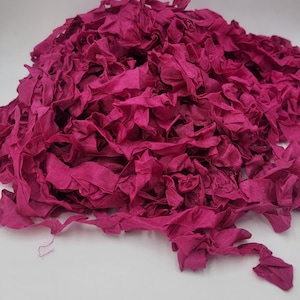 Purple Pansy Shabby Chic Vintage Rustic RIBBON crinkled seam binding - 4 yards