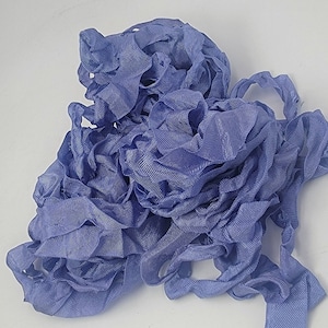 Wild Periwinkle Blue Purple Shabby Chic RIBBON crinkled seam binding - 4 yards Rayon