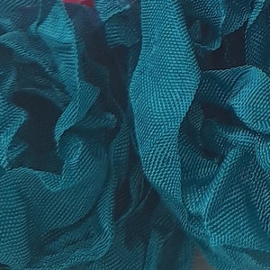 Deep Ocean Teal Shabby Chic RIBBON Crinkled Seam Binding Rare Limited 4 ...