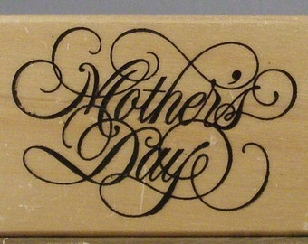 Large Elegant MOTHER'S DAY Rubber Stamp