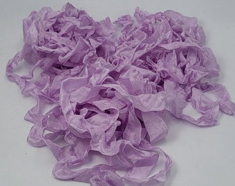 Princess Purple Shabby Chic Vintage Rustic RIBBON crinkled style seam binding - 4 yardsRayon