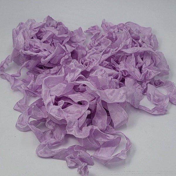Princess Purple Shabby Chic Vintage Rustic RIBBON crinkled style seam binding - 4 yardsRayon