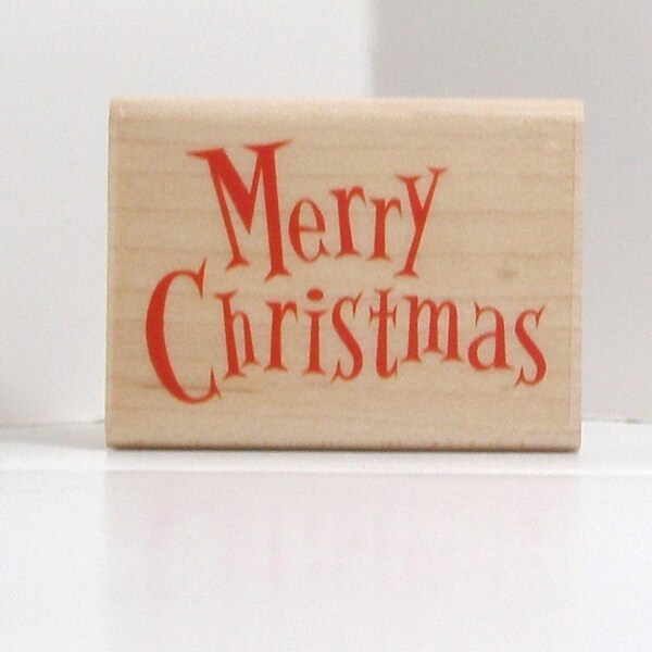 MERRY CHRISTMAS Rubber Stamp