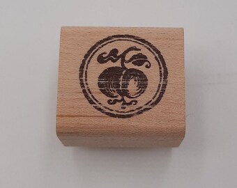 Tuscan Seed Fruit Seal Rubber Stamp
