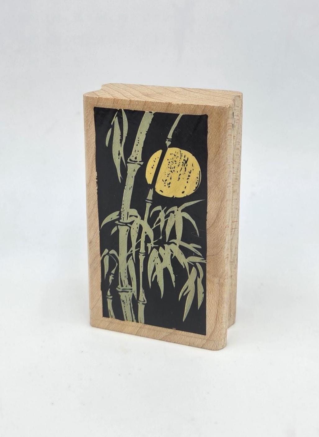 Tall Bamboo Moon Rubber Stamp Asian Design - Etsy