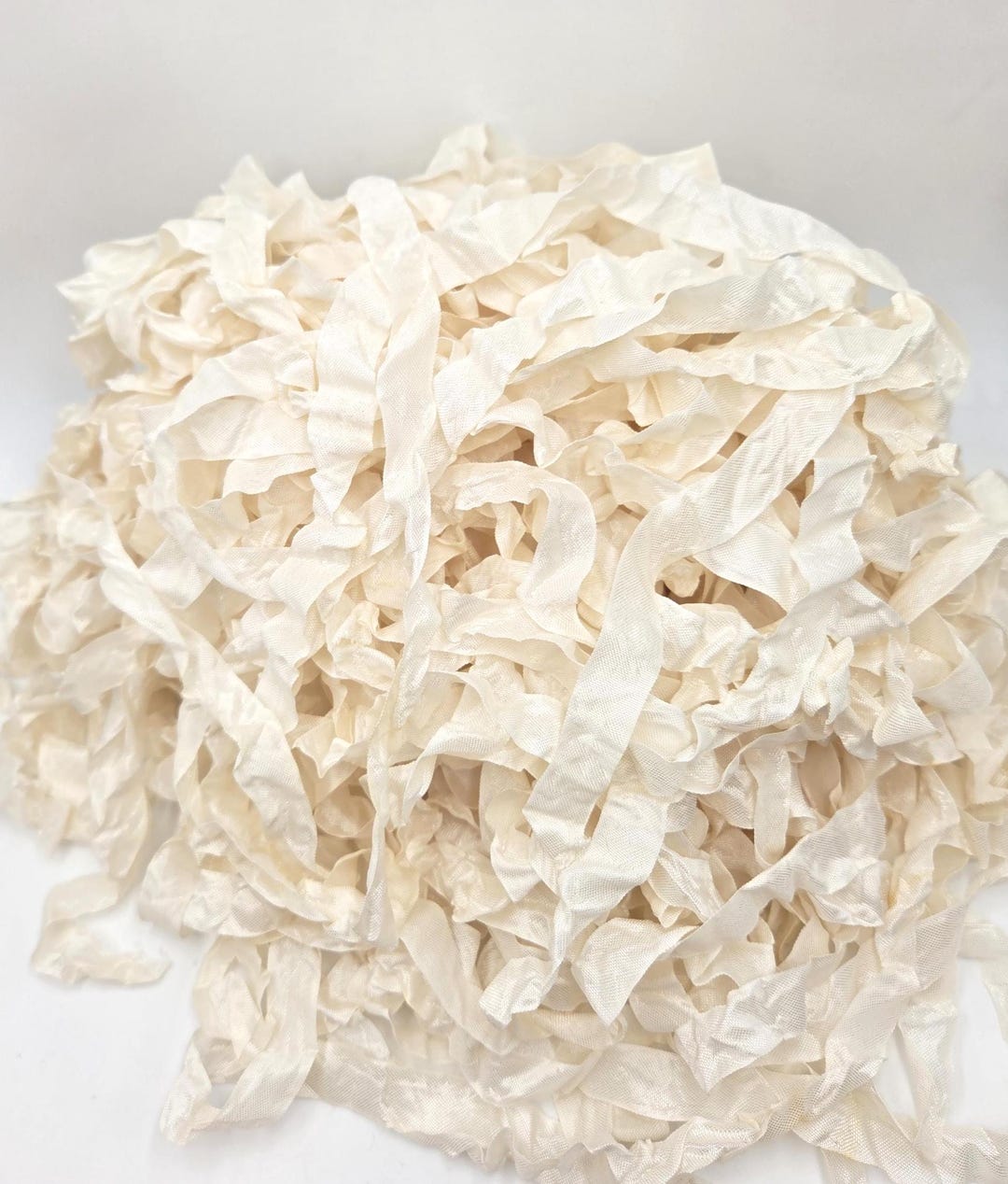 Antique Wedding White Shabby Chic Vintage RIBBON Crinkled Style Seam ...