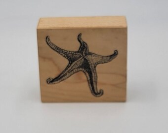 Detailed PSX Starfish OCEAN LIFE Wildlife Rubber Stamp beach sea animal