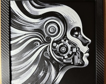 AI Fusion, Hueforge, 3D printing file, wall art, decoration, filament painting, 200x200mm