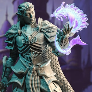 High Elf Spellblade Bust: 3D Resin Miniature - D&D, Pathfinder