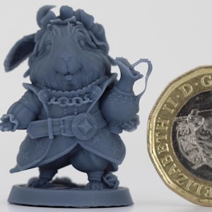 Guinea Pig Barmaid : Unpainted D&D, TTRPG Miniature | Pepunki Creatures | 32mm 75mm Scale Models