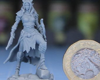 Elkava, Tiefling Ranger : Dungeons and Dragons Mini RPG Tabletop Miniature DnD Painting Pathfinder 5e DnD