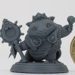 Wombat Wizard : Unpainted D&D, TTRPG Miniature | Pepunki Creatures | 32mm 75mm Scale Models