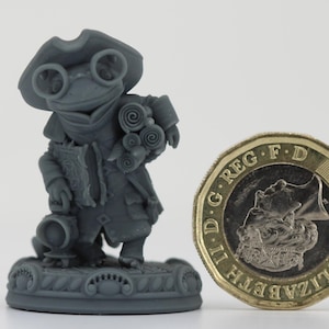 John Newt, Científico: Miniatura de D&D, TTRPG sin pintar / Criaturas Pepunki / Modelos a escala de 32 mm y 75 mm