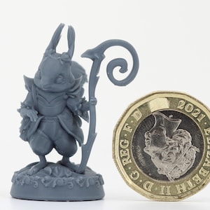 Squirrel Wizard : Unpainted D&D, TTRPG Miniature | Pepunki Creatures | 32mm 75mm Scale Models