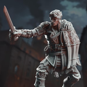 Rogue Duelist Miniature: 3D Resin Model - D&D, Pathfinder, Frostgrave