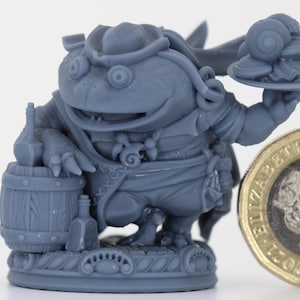 Budge Bob El cocinero del barco: Miniatura de D&D, TTRPG sin pintar / Criaturas Pepunki / Modelos a escala de 32 mm y 75 mm